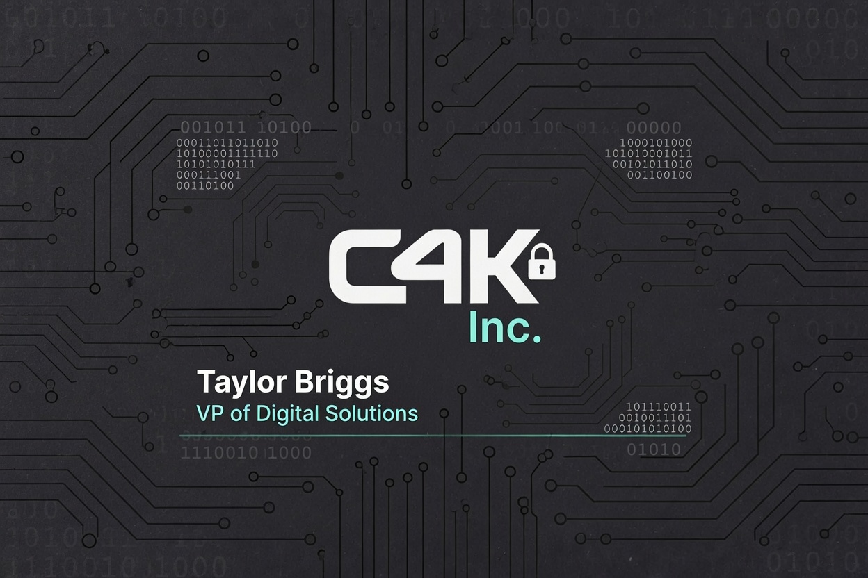 Taylor Briggs - VP of Digital Solutions, C4K Inc.